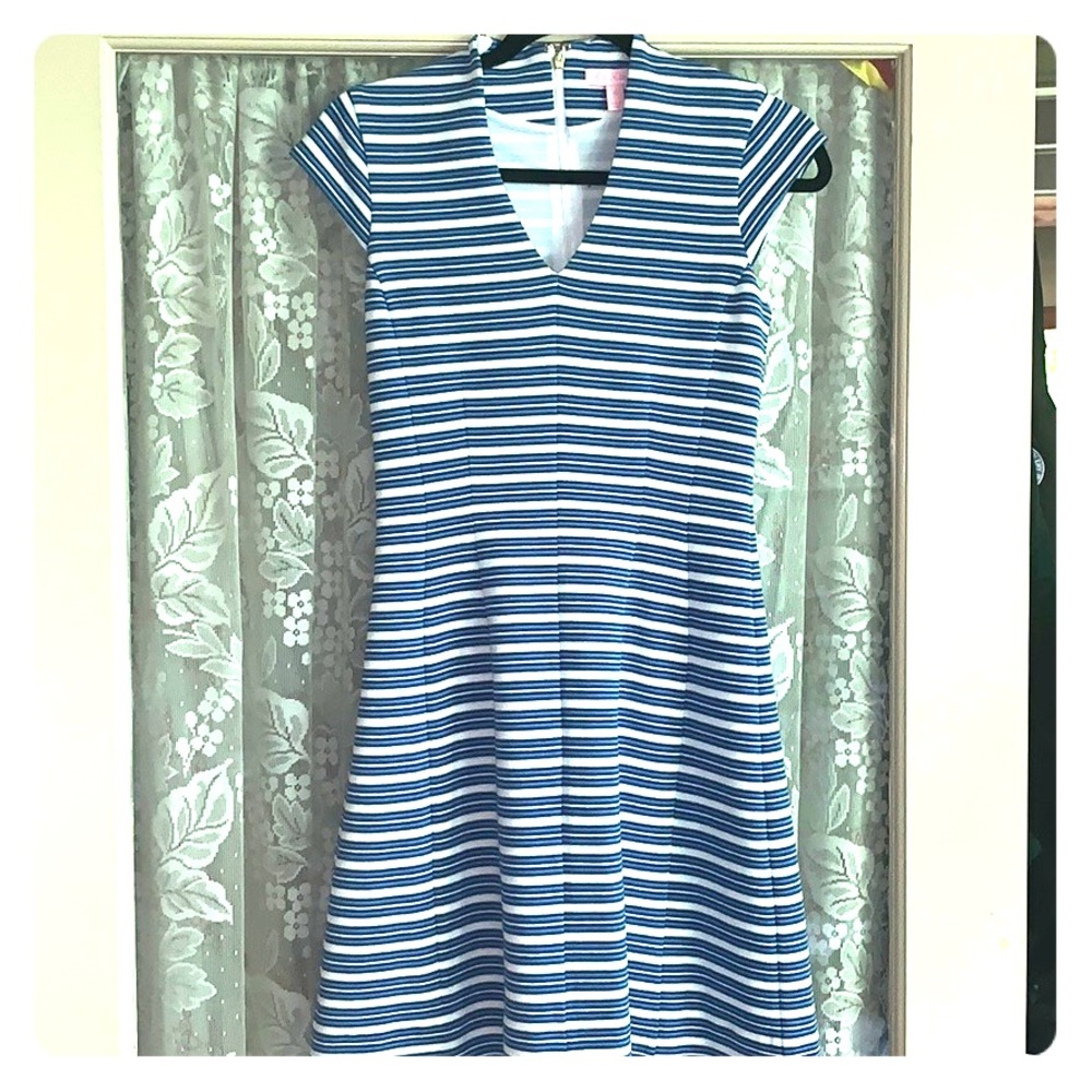 Lilly Pulitzer striped blue and white dress
